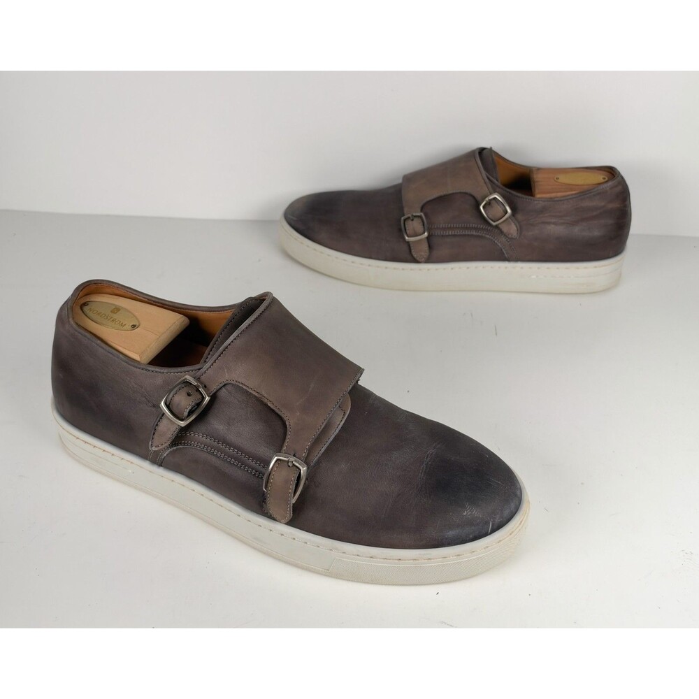 Magnanni Cyrus Gray Double Monk Strap Men's Sneakers SZ US 11